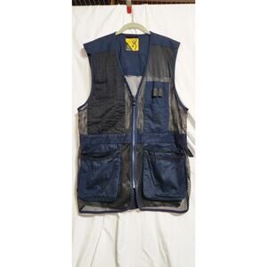 Browning Trapper Creek Shooting Vest Blue, Black Mesh breathable XL